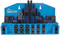 Gibraltar - 52 Piece Fixturing Step Block & Clamp Set with 1" Step Block, 11/16" T-Slot, 1/2-13 Stud Thread - 1-1/8" Nut Width, 3, 4, 5, 6, 7 & 8" Stud Lengths - A1 Tooling