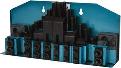 Gibraltar - 52 Piece Fixturing Step Block & Clamp Set with 25mm Step Block, 18mm T-Slot, M16x2.0 Stud Thread - 29mm Nut Width, 80, 110, 125, 150, 175 & 200mm Stud Lengths - A1 Tooling