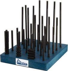 Gibraltar - 38 Piece, 5/16-18 Stud, 3/8" T Slot, T Nut & Stud Kit - 5/8" T-Slot Nut Width, 3, 4, 5, 6, 7, 8" Stud Lengths - A1 Tooling