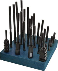 Gibraltar - 38 Piece, 3/8-16 Stud, 1/2" T Slot, T Nut & Stud Kit - 7/8" T-Slot Nut Width, 3, 4, 5, 6, 7, 8" Stud Lengths - A1 Tooling