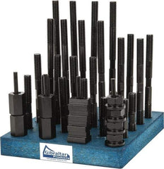 Gibraltar - 38 Piece, 1/2-13 Stud, 9/16" T Slot, T Nut & Stud Kit - 7/8" T-Slot Nut Width, 3, 4, 5, 6, 7, 8" Stud Lengths - A1 Tooling