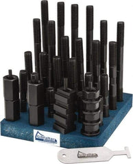 Gibraltar - 38 Piece, 5/8-11 Stud, 11/16" T Slot, T Nut & Stud Kit - 1-1/8" T-Slot Nut Width, 3, 4, 5, 6, 7, 8" Stud Lengths - A1 Tooling