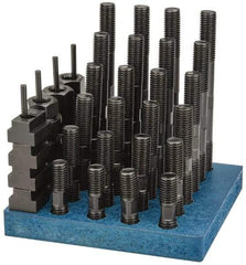 Gibraltar - 38 Piece, 3/4-10 Stud, 13/16" T Slot, T Nut & Stud Kit - 1-1/4" T-Slot Nut Width, 3, 4, 5, 6, 7, 8" Stud Lengths - A1 Tooling