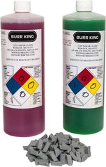 Burr King - Ceramic Carrier, Ceramic Abrasive, Polishing Tumbling Media - Tri-Star Shape - A1 Tooling