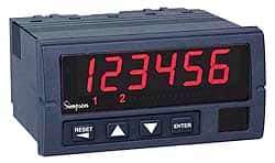 Simpson Electric - 4 Digit Red LED Display Counter - 3.62 Inch Wide, x 1.77 Inch High, 120 VAC, 30 VDC Voltage, 1/8 Inch Base, Digital Frequancy Counter - A1 Tooling