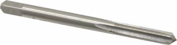 Interstate - #8-80 UNS 3B 4 Flute Bright Finish High Speed Steel Straight Flute Standard Hand Tap - Plug, Right Hand Thread, 2-1/8" OAL, H3 Limit, Oversize - Exact Industrial Supply