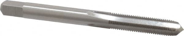 Interstate - #12-40 UNS 3B 4 Flute Bright Finish High Speed Steel Straight Flute Standard Hand Tap - Plug, Right Hand Thread, 2-3/8" OAL, H2 Limit, Oversize - Exact Industrial Supply