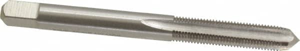 Interstate - 7/32-40 UNS 3B 4 Flute Bright Finish High Speed Steel Straight Flute Standard Hand Tap - Plug, Right Hand Thread, 2-3/8" OAL, H2 Limit, Oversize - Exact Industrial Supply