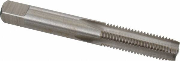 Interstate - 3/8-20 UNS 3B 4 Flute Bright Finish High Speed Steel Straight Flute Standard Hand Tap - Plug, Right Hand Thread, 2-15/16" OAL, H3 Limit, Oversize - Exact Industrial Supply