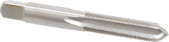 Interstate - 3/8-36 UNS 3B 4 Flute Bright Finish High Speed Steel Straight Flute Standard Hand Tap - Plug, Right Hand Thread, 2-15/16" OAL, H3 Limit, Oversize - Exact Industrial Supply