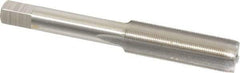 Interstate - 7/16-40 UNS 3B 4 Flute Bright Finish High Speed Steel Straight Flute Standard Hand Tap - Plug, Right Hand Thread, 3-5/32" OAL, H3 Limit, Oversize - Exact Industrial Supply