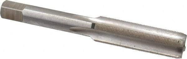 Interstate - 7/16-40 UNS 3B 4 Flute Bright Finish High Speed Steel Straight Flute Standard Hand Tap - Bottoming, Right Hand Thread, 3-5/32" OAL, H3 Limit, Oversize - A1 Tooling