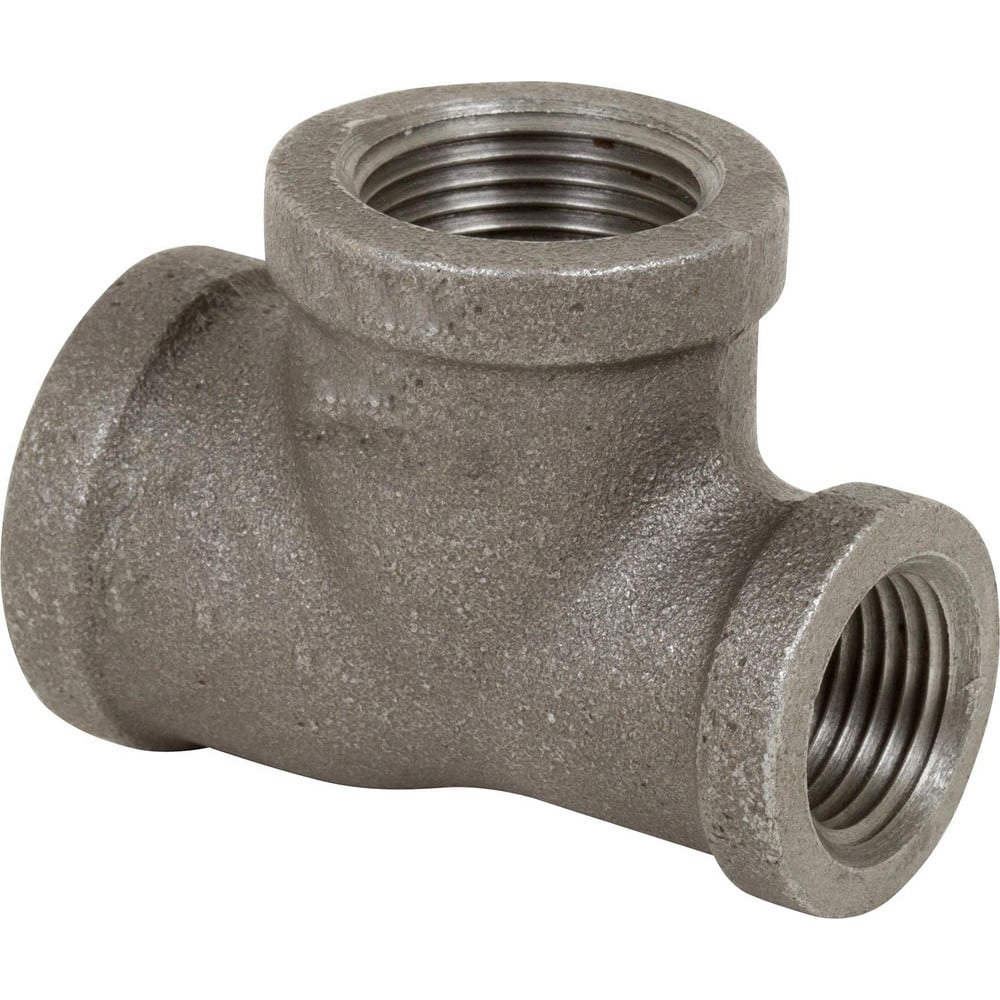 Black Pipe Fittings; Fitting Type: Reducing Run Tee; Fitting Size: 3″ x 2″; Material: Malleable Iron; Finish: Black; Fitting Shape: Tee; Thread Standard: NPT; Connection Type: Threaded; Lead Free: No