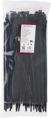 Made in USA - 15.093" Long Black Nylon Standard Cable Tie - 120 Lb Tensile Strength, 1.93mm Thick, 103.19mm Max Bundle Diam - A1 Tooling