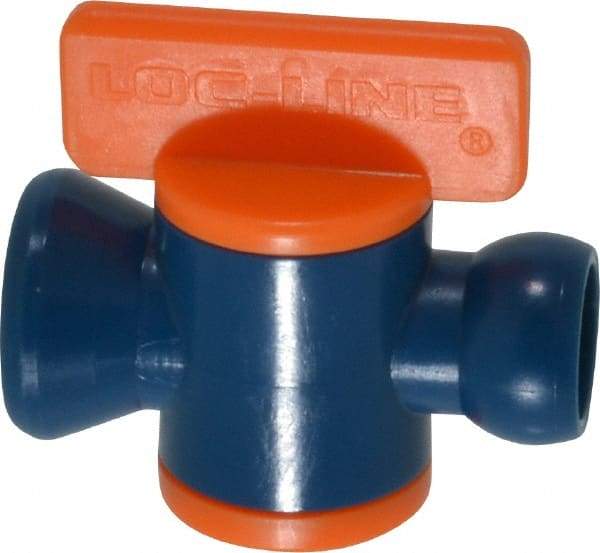 Loc-Line - 10 Piece, 1/4" ID Coolant Hose In-Line Valve - Female to Ball Connection, Acetal Copolymer Body, Unthreaded, Use with Loc-Line Modular Hose Systems - A1 Tooling