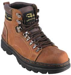 Advanced Technology Products - Size 8 Plain Work Boot - Brown, Leather Upper, 6" High, Non-Slip - A1 Tooling