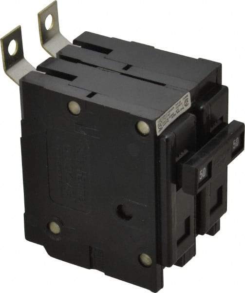 Eaton Cutler-Hammer - 50 Amp, 120/240 VAC, 24 VDC, 48 VDC, 80 VDC, 2 Pole, Bolt On Miniature Circuit Breaker - Thermal Magnetic Trip, 14-4 AWG, 2-3/8 Inch Deep x 2-15/16 Inch High x 2 Inch Wide - A1 Tooling