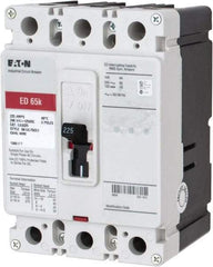 Eaton Cutler-Hammer - 225 Amp, 125 VDC, 240 VAC, 3 Pole, Molded Case Circuit Breaker - Thermal Magnetic Trip, 65 kA at 240 VAC Breaking Capacity, 4-4/0 AWG, 3-3/8 Inch Deep x 6 Inch High x 4-1/8 Inch Wide - A1 Tooling