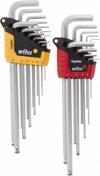 Wiha - 22 Piece L-Key Combo Hex Key Set - Hex Range 1/2 to 3/8", Chrome Vanadium Molybdenum - A1 Tooling