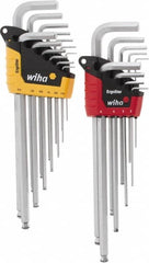 Wiha - 22 Piece L-Key Combo Hex Key Set - Hex Range 1/2 to 3/8", Chrome Vanadium Molybdenum - A1 Tooling