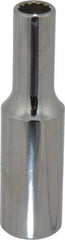 Proto - 3/8", 1/2" Drive, Deep Hand Socket - 12 Points, 3-1/4" OAL, Chrome Finish - A1 Tooling