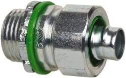 Cooper Crouse-Hinds - 3/8" Trade, Steel Threaded Straight Liquidtight Conduit Connector - Noninsulated - A1 Tooling