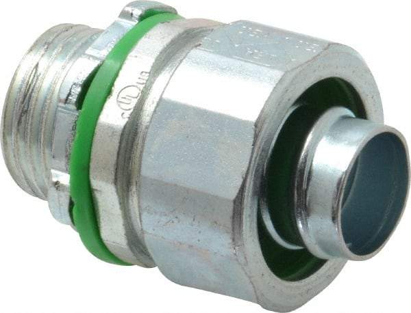 Cooper Crouse-Hinds - 1/2" Trade, Steel Threaded Straight Liquidtight Conduit Connector - Noninsulated - A1 Tooling