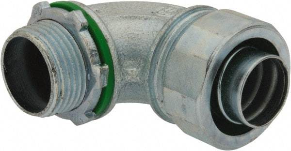 Cooper Crouse-Hinds - 3/4" Trade, Malleable Iron Threaded Angled Liquidtight Conduit Connector - Noninsulated - A1 Tooling