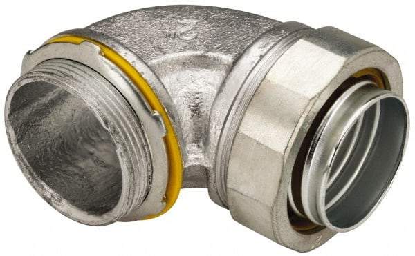 Cooper Crouse-Hinds - 2" Trade, Malleable Iron Threaded Angled Liquidtight Conduit Connector - Noninsulated - A1 Tooling