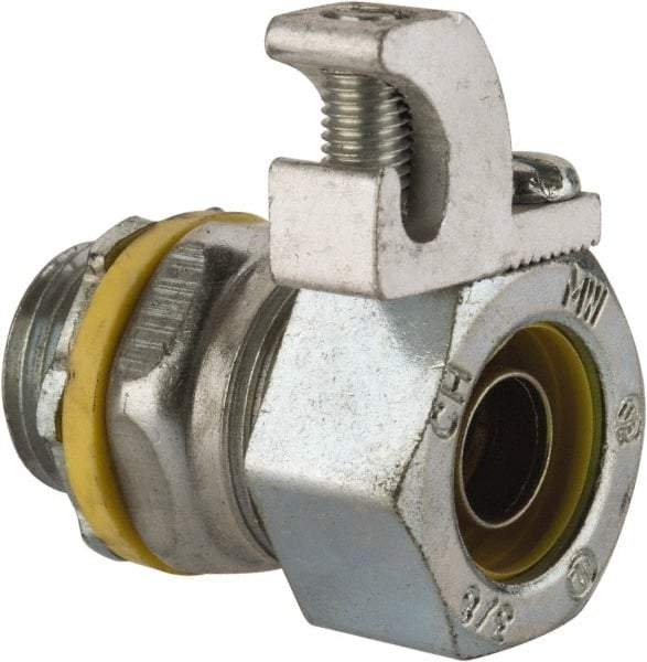 Cooper Crouse-Hinds - 3/8" Trade, Malleable Iron Threaded Straight Liquidtight Conduit Connector - Noninsulated - A1 Tooling