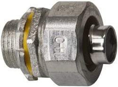 Cooper Crouse-Hinds - 1/2" Trade, Malleable Iron Threaded Straight Liquidtight Conduit Connector - Noninsulated - A1 Tooling