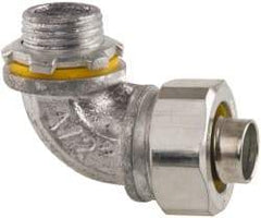 Cooper Crouse-Hinds - 1/2" Trade, Malleable Iron Threaded Angled Liquidtight Conduit Connector - Noninsulated - A1 Tooling