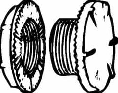 Cooper Crouse-Hinds - 1/2" Trade, Stainless Steel Threaded Rigid/Intermediate (IMC) Conduit Plug - Noninsulated - A1 Tooling