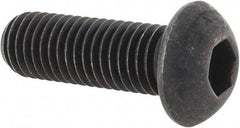 Value Collection - M12x1.75 Metric Coarse Hex Socket Drive, Button Screw - Grade 12.9 Alloy Steel, Black Oxide Finish, Fully Threaded, 35mm Length Under Head - A1 Tooling