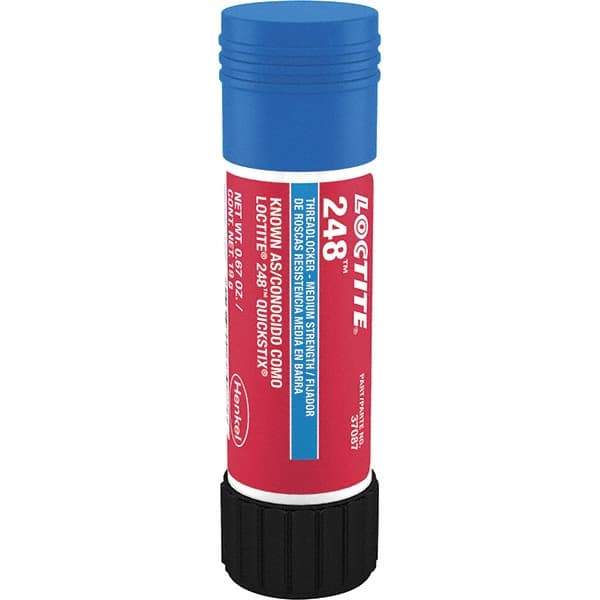 Loctite - 19 g Stick, Blue, Medium Strength Semisolid Threadlocker - Series 248, 24 hr Full Cure Time, Hand Tool, Heat Removal - A1 Tooling