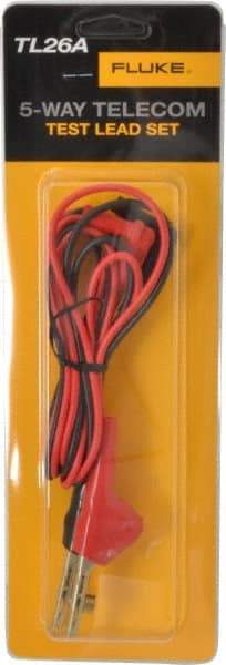 Fluke - Black/Red Electrical Test Equipment Leads Set - Use with Blade-Shaped Terminals, Gripping Terminals, Penetrating Larger Gauge Wires, Piercing Small Gauge (22-28 AWG) Wires, Threaded Terminals, Wire-Wrapped Terminals - A1 Tooling