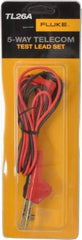 Fluke - Black/Red Electrical Test Equipment Leads Set - Use with Blade-Shaped Terminals, Gripping Terminals, Penetrating Larger Gauge Wires, Piercing Small Gauge (22-28 AWG) Wires, Threaded Terminals, Wire-Wrapped Terminals - A1 Tooling