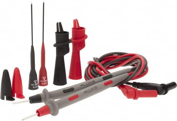 Fluke - Black/Red Electrical Test Equipment Leads Set - Use with Digital Multimeters - A1 Tooling