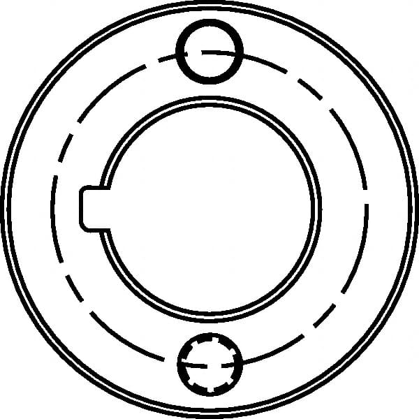 Kennametal - 5/8 Inch Hole Diameter, For 2.5 Inch Outside Diameter, Compatible Toolholder Style KVNS A2, Slotting Cutter Drive Ring - 1-1/8 Inch Ring Outside Diameter, 0.315 Inch Ring Width - A1 Tooling