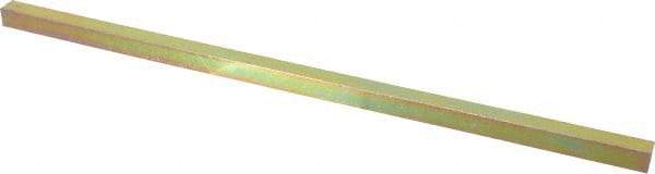 Precision Brand - 12" Long, Gold Dichromate-Plated Key Stock - Medium Carbon Steel - A1 Tooling