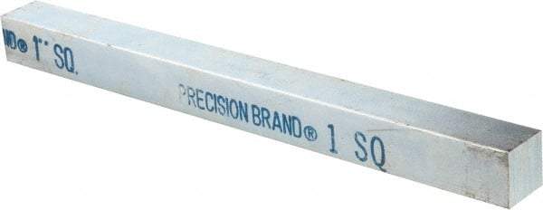 Precision Brand - 12" Long x 1" High x 1" Wide, Zinc-Plated Key Stock - Low Carbon Steel - A1 Tooling