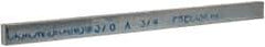 Precision Brand - 12" Long x 3/4" High x 3/8" Wide, Zinc-Plated Key Stock - Low Carbon Steel - A1 Tooling