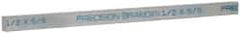 Precision Brand - 12" Long x 5/8" High x 1/2" Wide, Zinc-Plated Key Stock - Low Carbon Steel - A1 Tooling