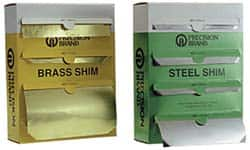 Precision Brand - 4 Piece, 50 Inch Long x 6 Inch Wide x 0.001 to 0.005 Inch Thick, Assortment Roll Shim Stock - Brass, 0.001 to 0.005 Inch Thick - A1 Tooling