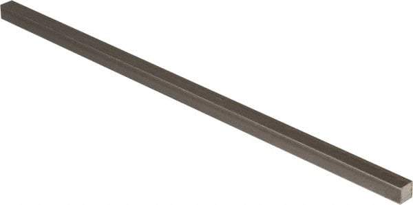 Precision Brand - 12" Long x 3/8" High x 3/8" Wide, Plain Key Stock - Low Carbon Steel - A1 Tooling