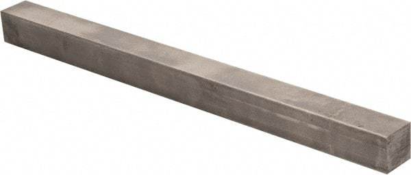 Precision Brand - 12" Long x 7/8" High x 7/8" Wide, Plain Key Stock - Low Carbon Steel - A1 Tooling