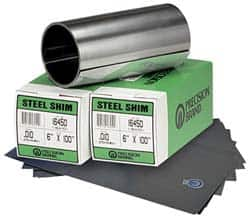 Precision Brand - 5 Ft. Long x 6 Inch Wide x 0.01 Inch Thick, Roll Shim Stock - Stainless Steel - A1 Tooling