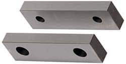 Gibraltar - 8-1/8" Wide x 2-1/2" High x 1" Thick, Flat/No Step Vise Jaw - Soft, Aluminum, Fixed Jaw, Compatible with 8" Vises - A1 Tooling