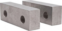 Gibraltar - 4-1/8" Wide x 1-1/2" High x 1" Thick, Flat/No Step Vise Jaw - Soft, Aluminum, Fixed Jaw, Compatible with 4" Vises - A1 Tooling