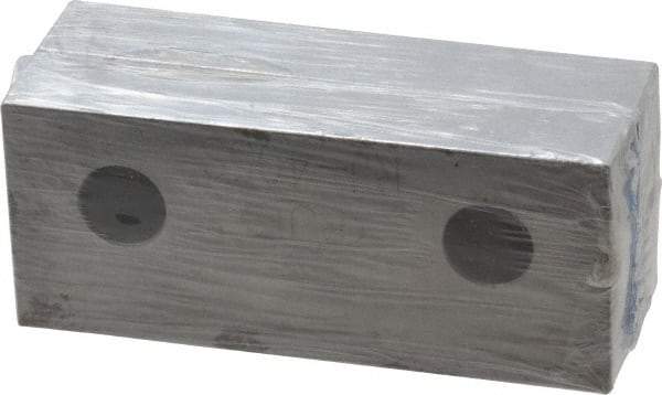 Gibraltar - 4-1/8" Wide x 1-3/4" High x 3/4" Thick, Flat/No Step Vise Jaw - Soft, Steel, Fixed Jaw, Compatible with 4" Vises - A1 Tooling